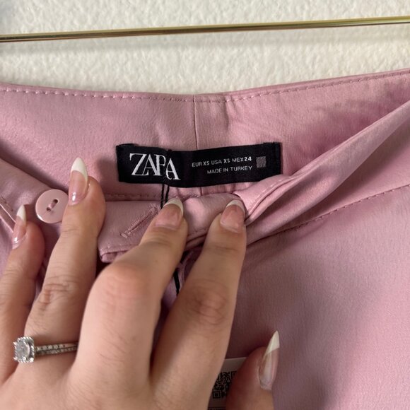 NWT ZARA PINK SATIN BUSTIER VEST & PANTS SET BLOGGER FAVE SIZE XS - Picture 11 of 13